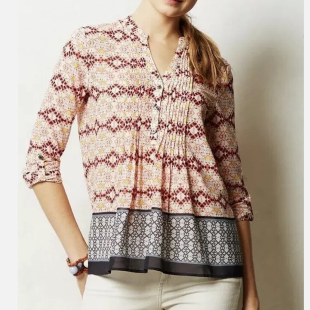 Hd In Paris Multicolor Blouse Anthropologie